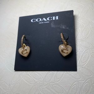 Coach heart earrings